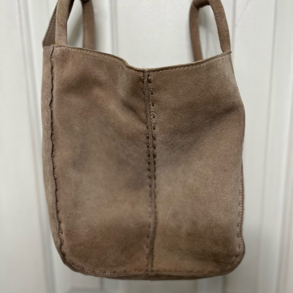 The Sak los feliz collection slouchy crossbody in sand suede